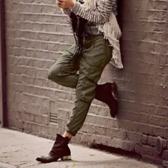 womens olive green skinny cargo pants